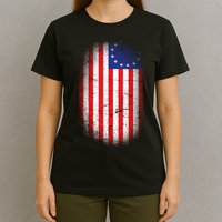Distressed 13 Colonies Betsy Ross First American Flag T-Shirt