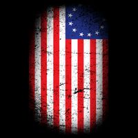 Distressed 13 Colonies Betsy Ross First American Flag T-Shirt