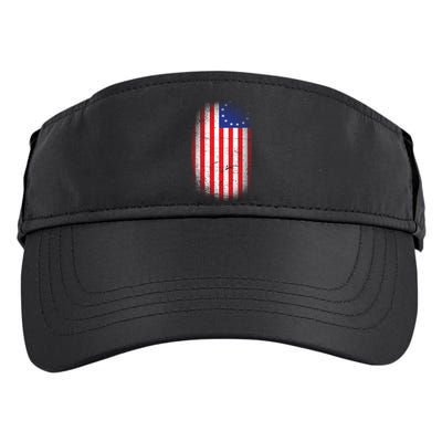 Distressed 13 Colonies Betsy Ross First American Flag Adult Drive Performance Visor