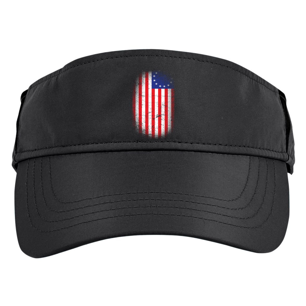 Distressed 13 Colonies Betsy Ross First American Flag Adult Drive Performance Visor