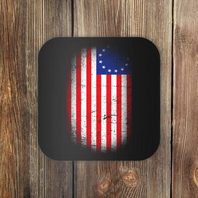 Distressed 13 Colonies Betsy Ross First American Flag Coaster