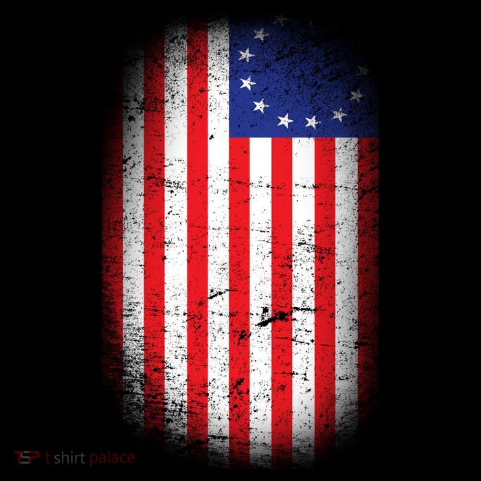 Distressed 13 Colonies Betsy Ross First American Flag Drawstring Bag