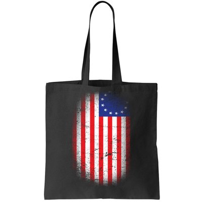 Distressed 13 Colonies Betsy Ross First American Flag Tote Bag