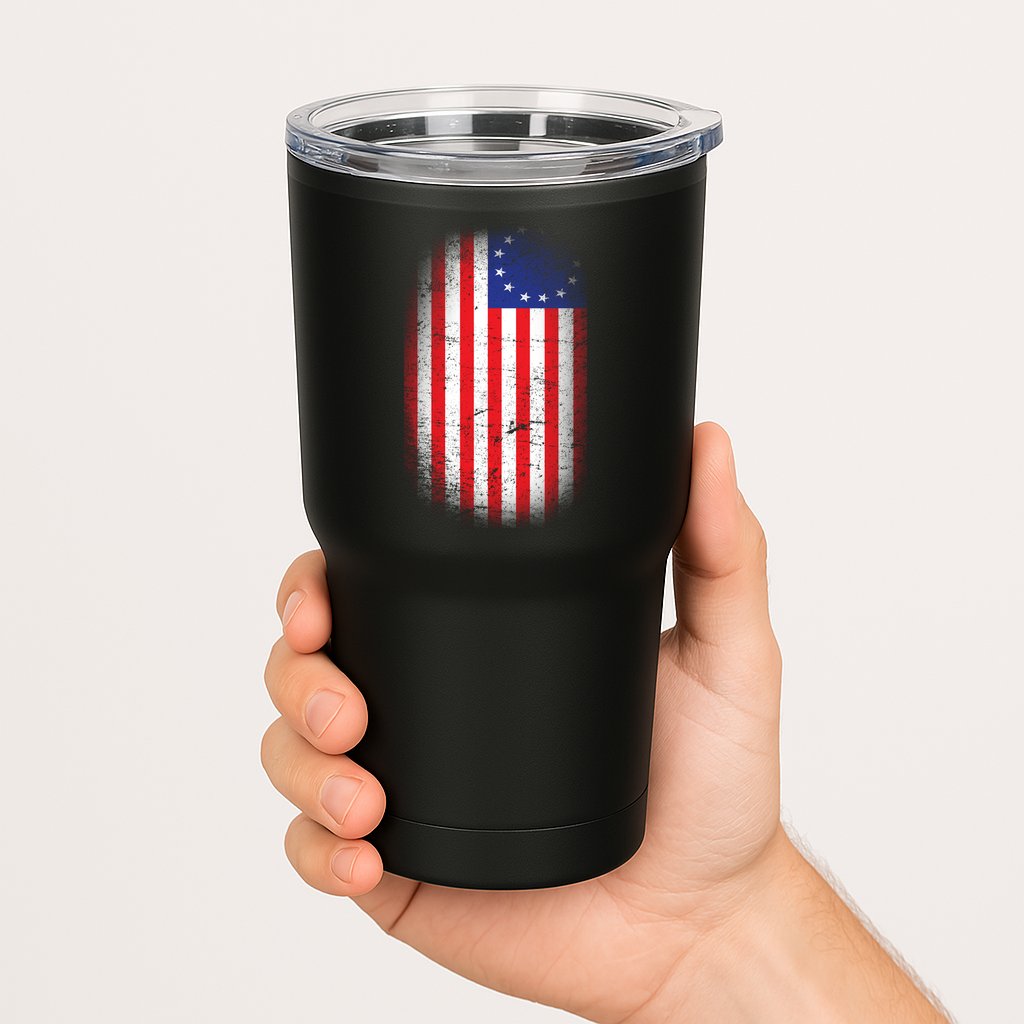 Distressed 13 Colonies Betsy Ross First American Flag Tumbler