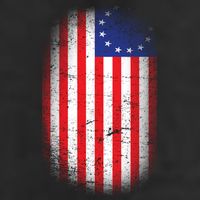 Distressed 13 Colonies Betsy Ross First American Flag 25L Jumbo Tote
