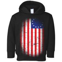 Distressed 13 Colonies Betsy Ross First American Flag Toddler Hoodie