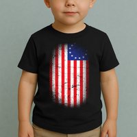 Distressed 13 Colonies Betsy Ross First American Flag Toddler T-Shirt
