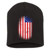 Distressed 13 Colonies Betsy Ross First American Flag Short Acrylic Beanie