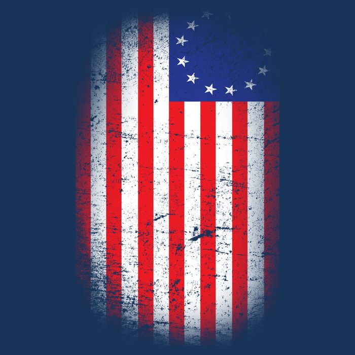 Distressed 13 Colonies Betsy Ross First American Flag Infant Baby Jersey Bodysuit
