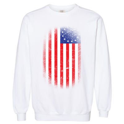 Distressed 13 Colonies Betsy Ross First American Flag Garment-Dyed Sweatshirt