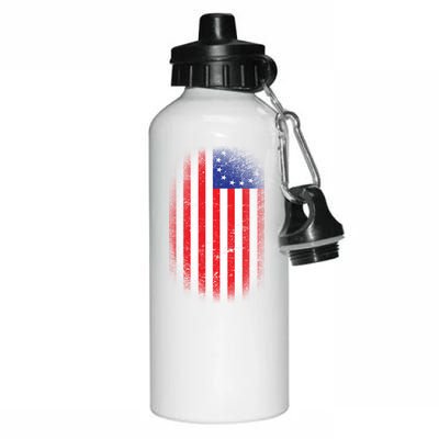 Distressed 13 Colonies Betsy Ross First American Flag Aluminum Water Bottle