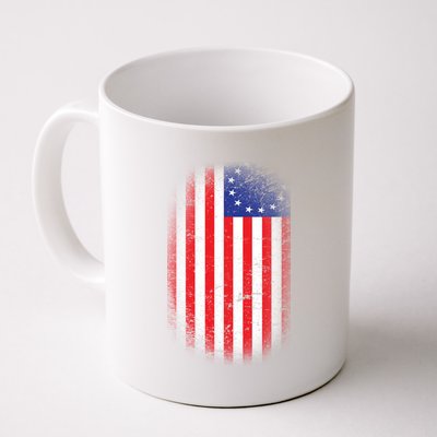 Distressed 13 Colonies Betsy Ross First American Flag Coffee Mug