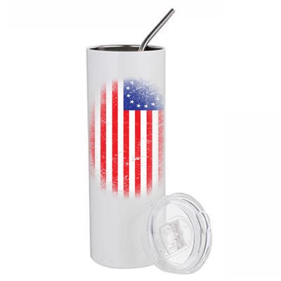 Distressed 13 Colonies Betsy Ross First American Flag Stainless Steel Tumbler