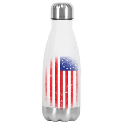 Distressed 13 Colonies Betsy Ross First American Flag Stainless Steel Insulated Water Bottle