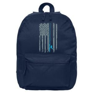 Distressed American Flag Fishing Pole 16 in Basic Backpack