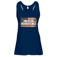 Distressed American Neanderthal Ladies Essential Flowy Tank