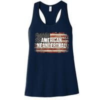 Distressed American Neanderthal Women's Racerback Tank