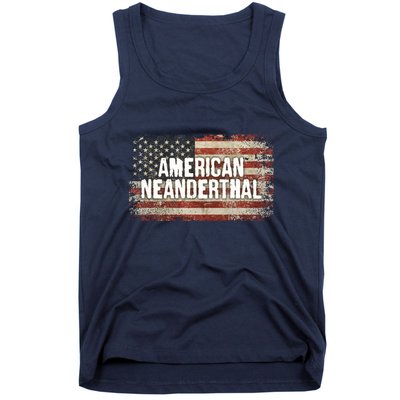 Distressed American Neanderthal Tank Top