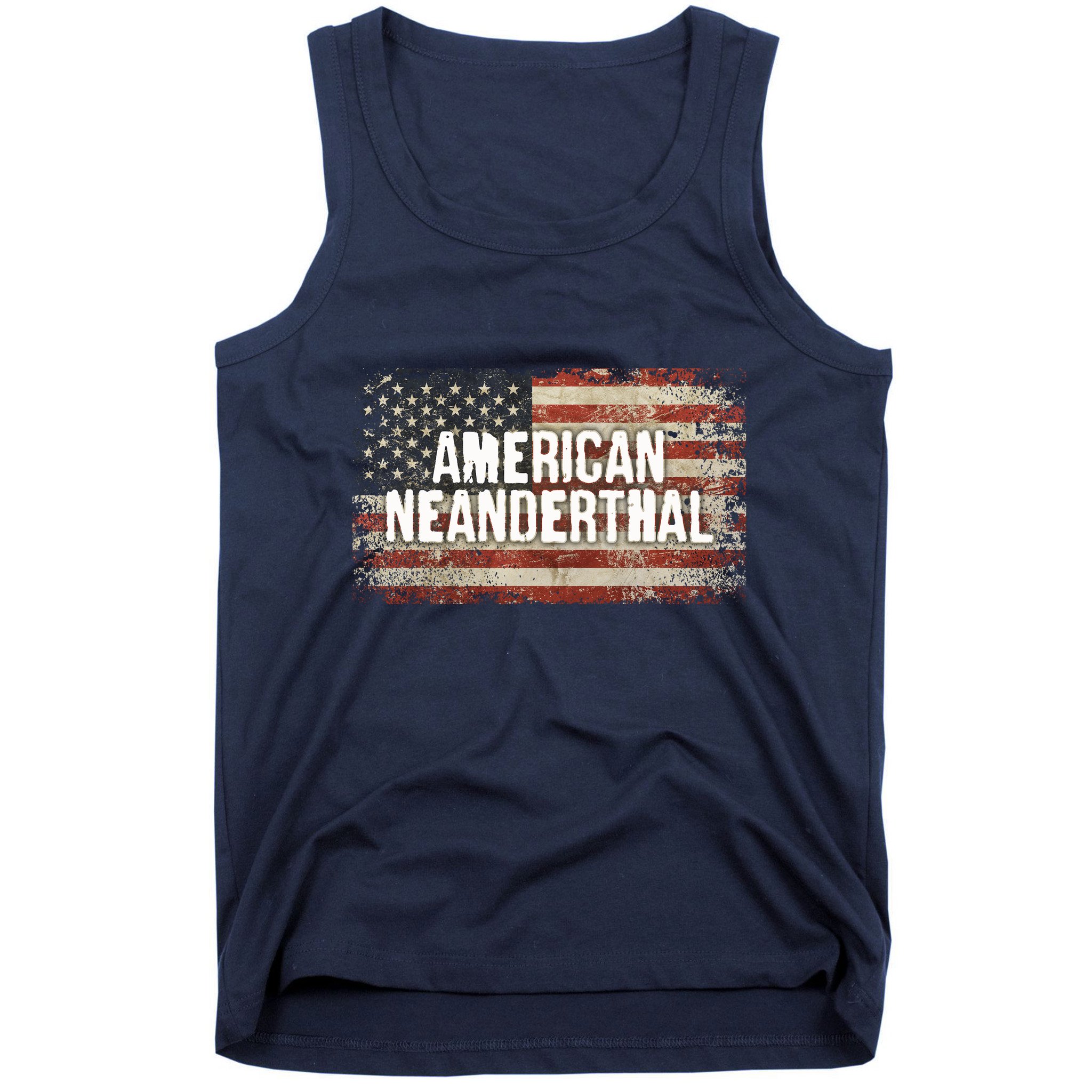 Distressed American Neanderthal Tank Top