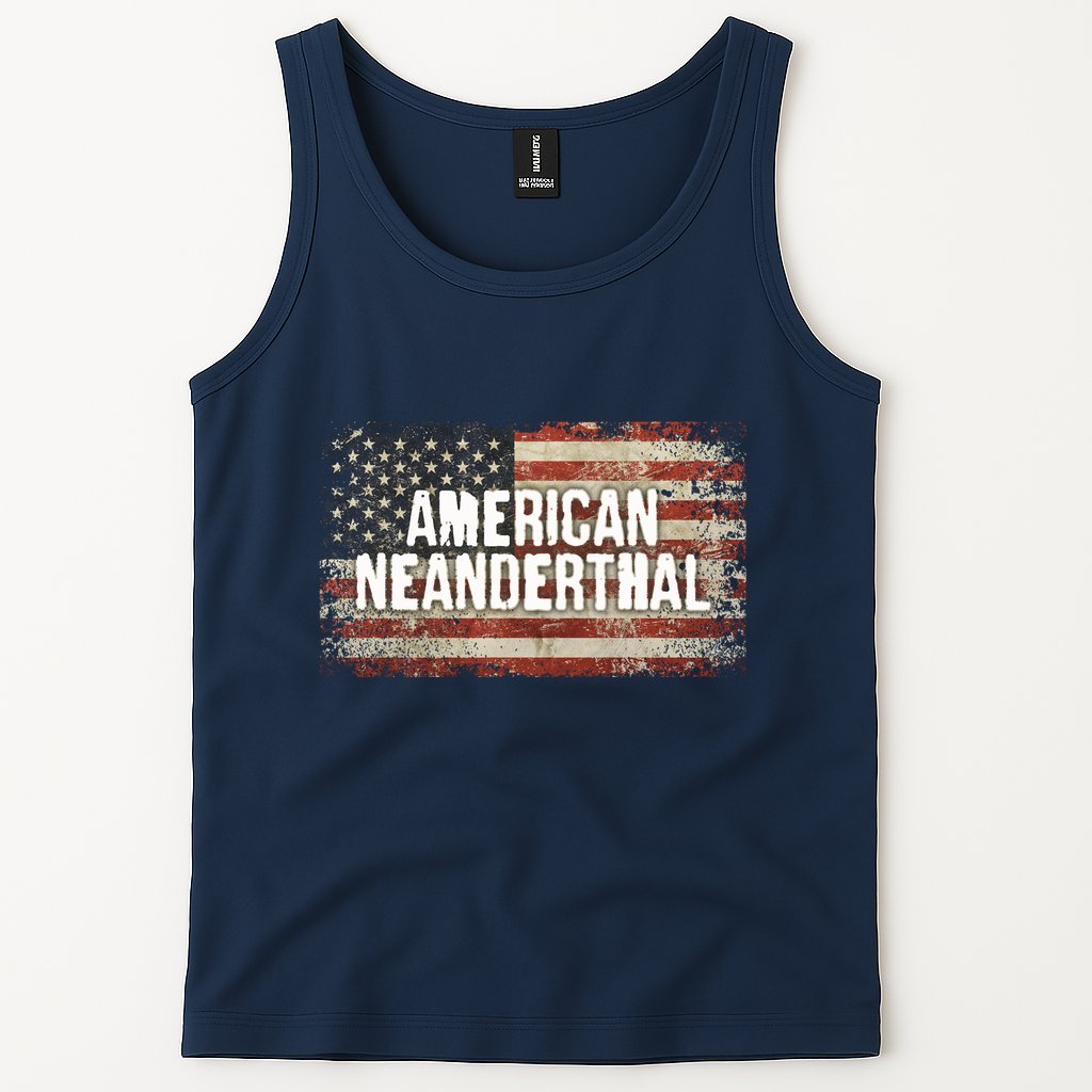 Distressed American Neanderthal Tank Top