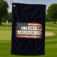 Distressed American Neanderthal Golf Towel
