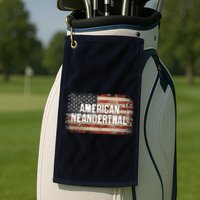Distressed American Neanderthal Golf Towel