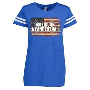 Distressed American Neanderthal Enza Ladies Jersey Football T-Shirt