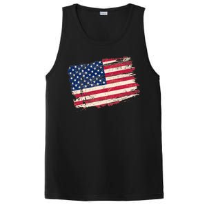 Distressed American US Flag PosiCharge Competitor Tank