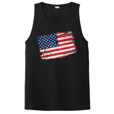 Distressed American US Flag PosiCharge Competitor Tank