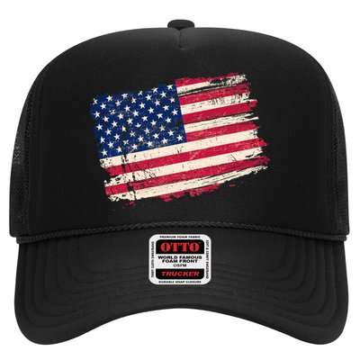 Distressed American US Flag Trucker Hat