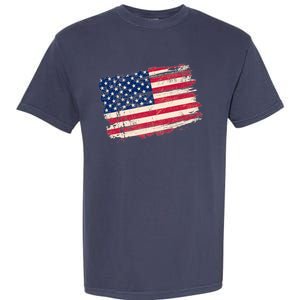 Distressed American US Flag Garment-Dyed Heavyweight T-Shirt