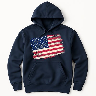 Distressed American US Flag Hoodie