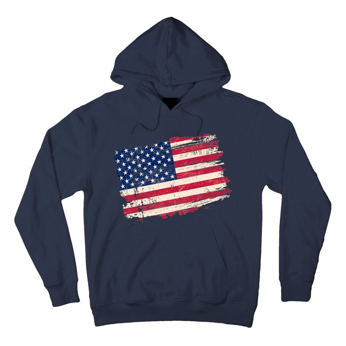 Distressed American US Flag Hoodie