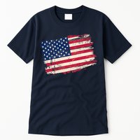 Distressed American US Flag Tall T-Shirt