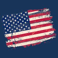 Distressed American US Flag Tall T-Shirt