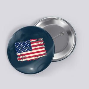 Distressed American US Flag Button