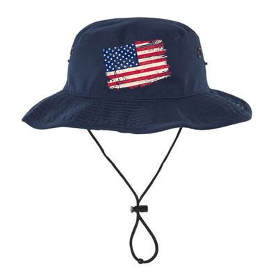 Distressed American US Flag Bucket Hat