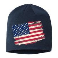 Distressed American US Flag Sustainable Beanie