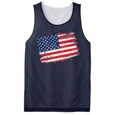 Distressed American US Flag Mesh Reversible Basketball Jersey Tank