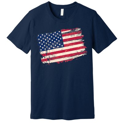 Distressed American US Flag Premium T-Shirt