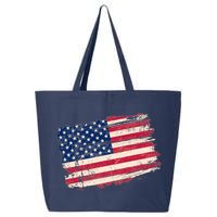 Distressed American US Flag 25L Jumbo Tote