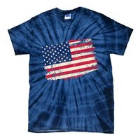 Distressed American US Flag Tie-Dye T-Shirt