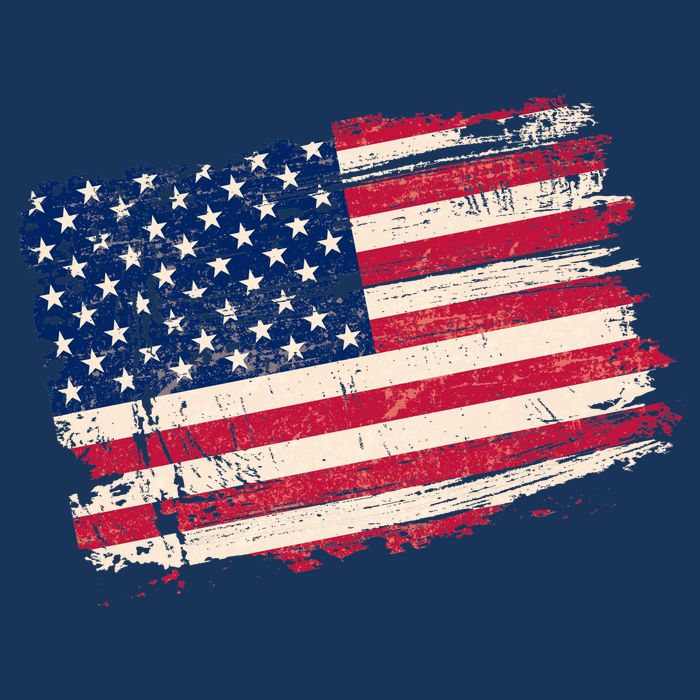 Distressed American US Flag Tie-Dye T-Shirt