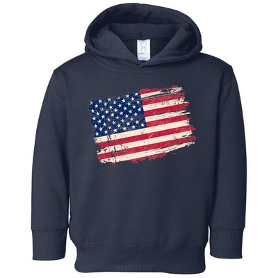 Distressed American US Flag Toddler Hoodie