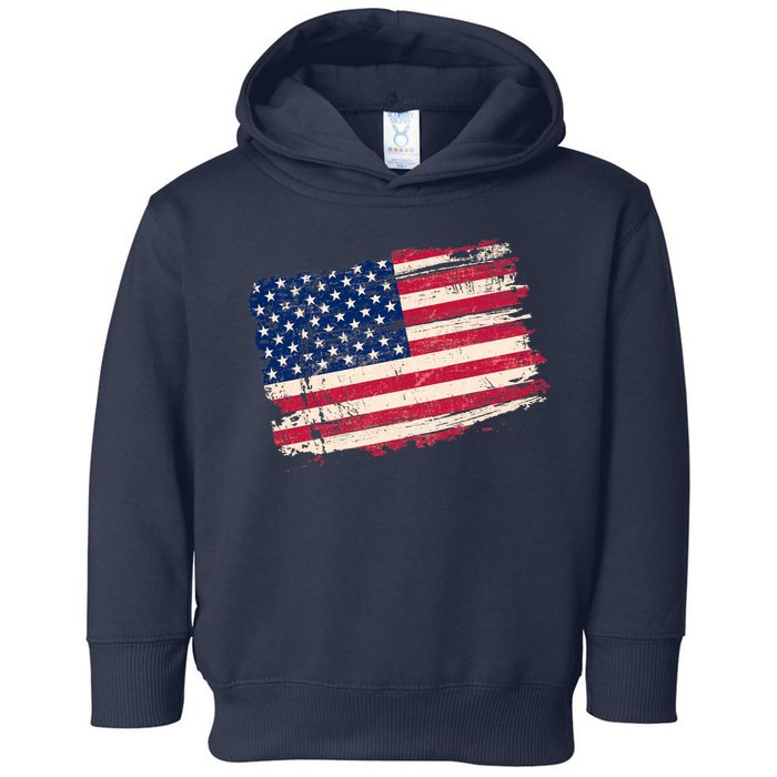 Distressed American US Flag Toddler Hoodie