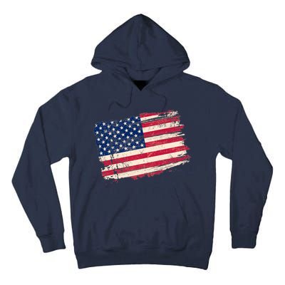 Distressed American US Flag Tall Hoodie