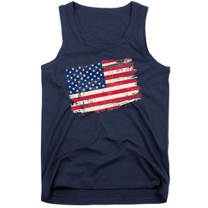 Distressed American US Flag Tank Top