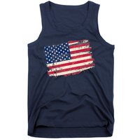 Distressed American US Flag Tank Top