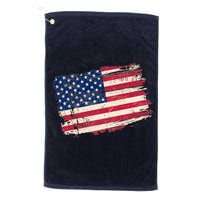 Distressed American US Flag Platinum Collection Golf Towel