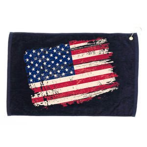 Distressed American US Flag Grommeted Golf Towel